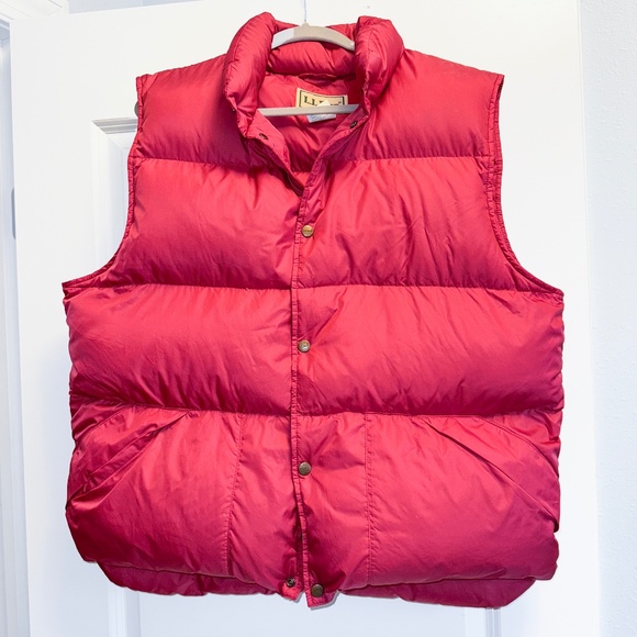 LL BEAN Trail Model Goose Down Vest  VINTAGE  '82 Mens Large TALL - Picture 1 of 8
